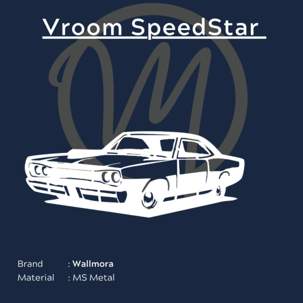 CAR METAL ART IN WHITE BY Wallmora