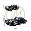 Mustang magic metal art size