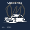 Classic ride metal art in white by Wallmora