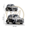 Classic Car metal art size
