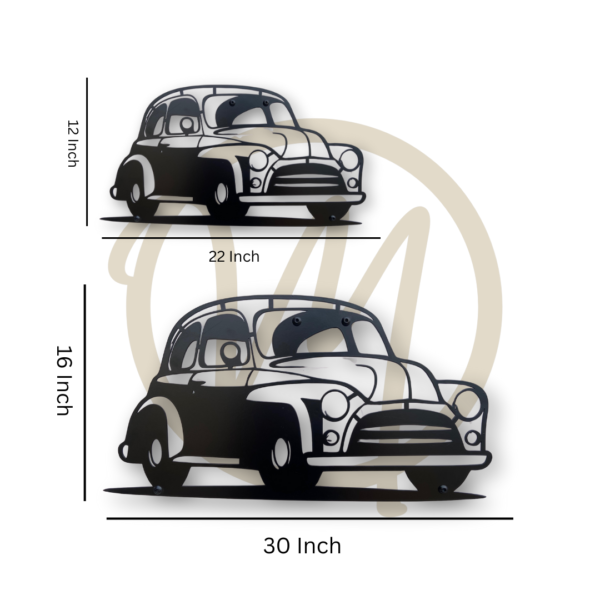 Classic Car metal art size