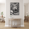 Roaring Tiger Metal Art
