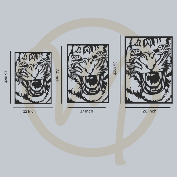 Roaring Tiger Metal Art