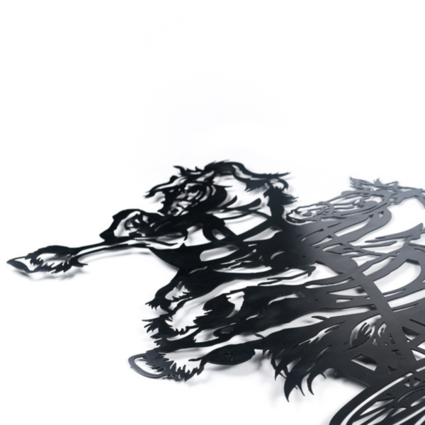 Wind chasers metal art