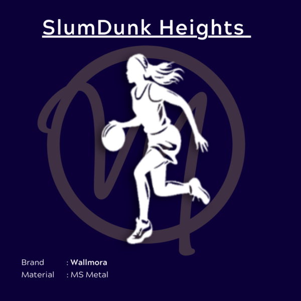 SlumDunk Heights Metal art in white by Wallmora