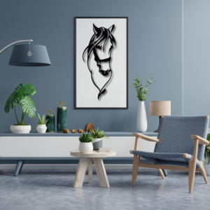 Midnight Stallion metal art