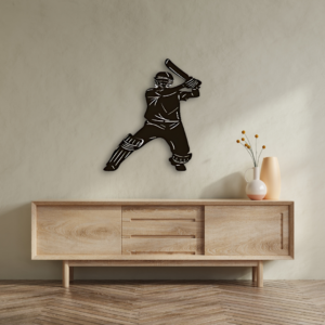 Cricket Smash Metal Art