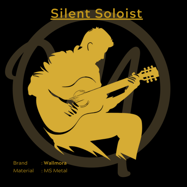 Silent Soloist metal art in gold by Wallmora