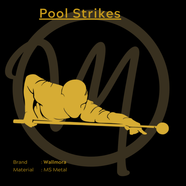 Pool Strike Metal Art in Gold By Wallmora