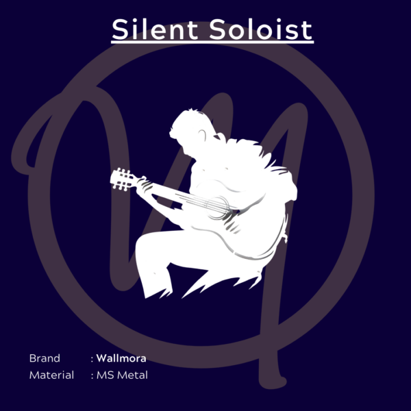 White Silent Soloist metal art by Wallmora