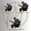 Silent Soloist metal art size
