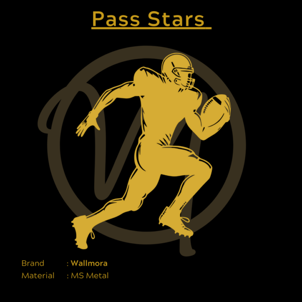 Pass Stars Metal Art in Gold By Wallmora