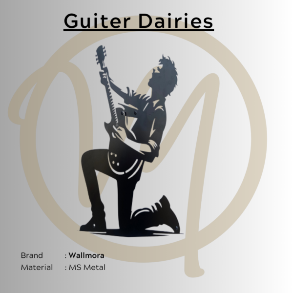 Guitar Dairies metal art by Wallmora