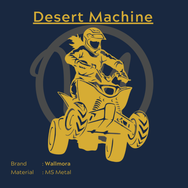 Desert machine metal art in gold by Wallmora