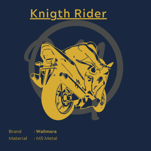 Knight rider metal art in gold by wallmora