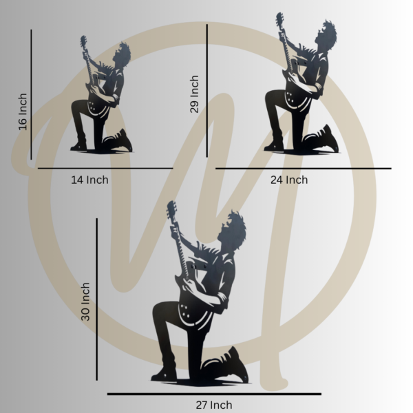 Guitar Dairies metal art size