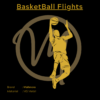 Basket Ball Heights Metal Art In Gold Color By wallmora
