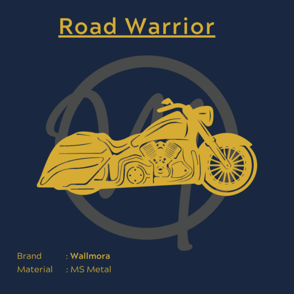 Road Warrior metal art in gold by Wallmora