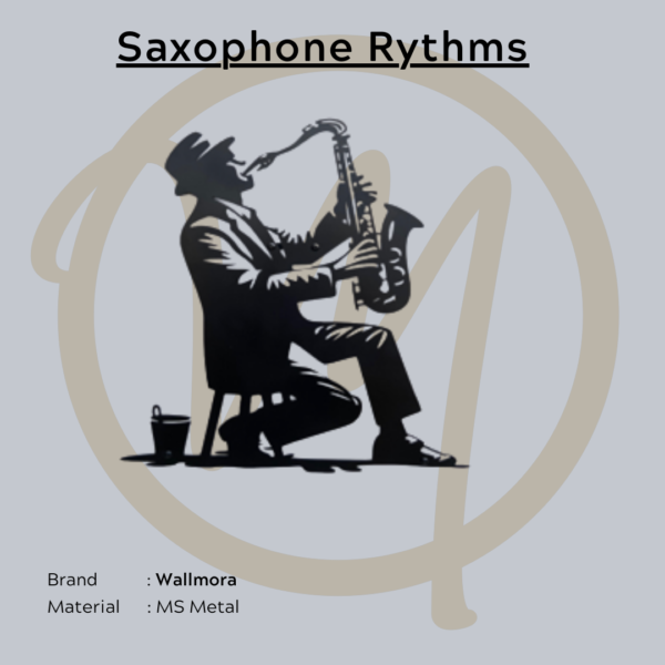 Saxophone Rhythms metal art by Wallmora