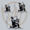 Saxophone Rhythms metal art size