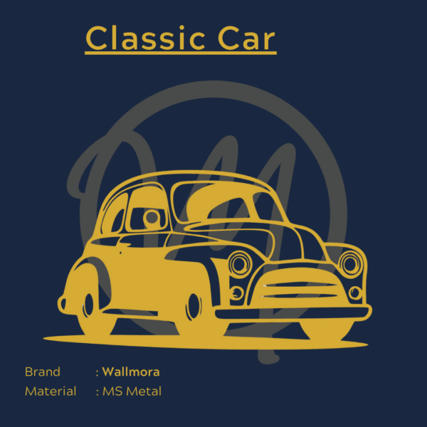 Classic Car metal art in gold by Wallmora