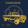 Truckin Style metal art in gold by Wallmora