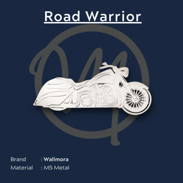 White Road Warrior metal art by Wallmora