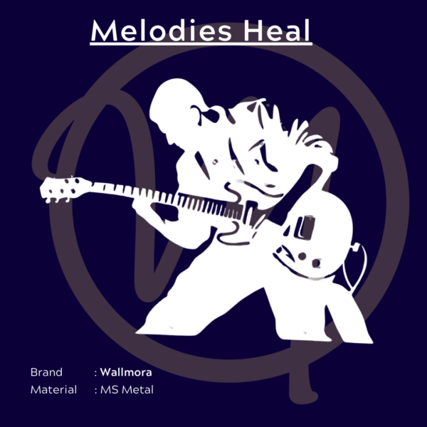 White Melodies Heal metal art by Wallmora