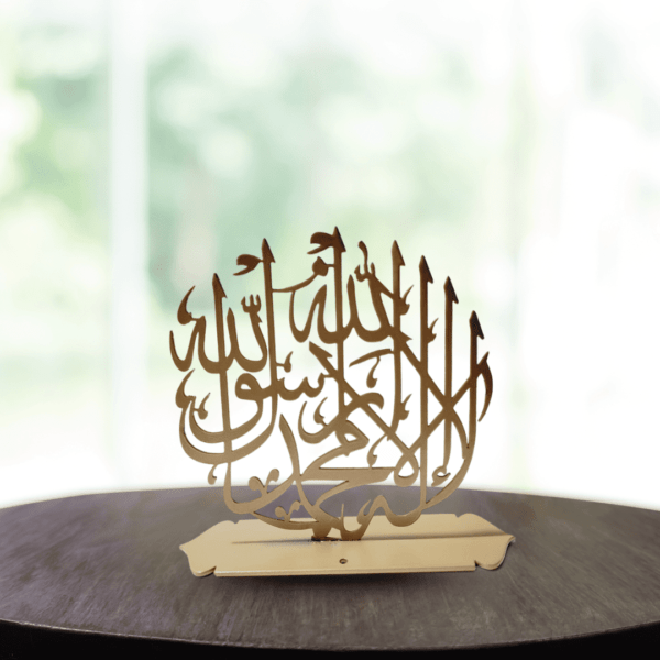 Kalma table art in gold