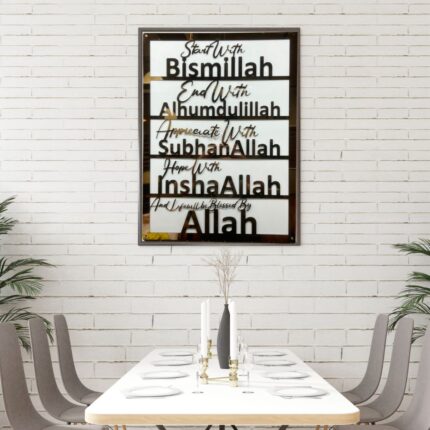 Faith in Every Step – Islamic Calligraphy Metal Art